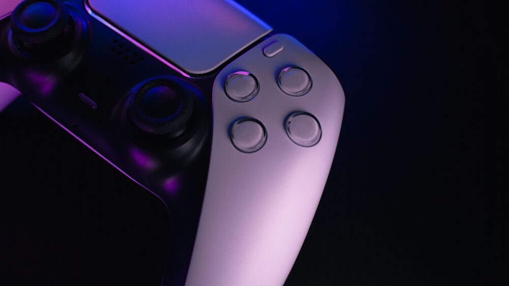 Gaming controller representing the PlayStation CAT claim litigation.